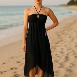 Tommy Bahama Halter Swim Coverup Black Size S NWT